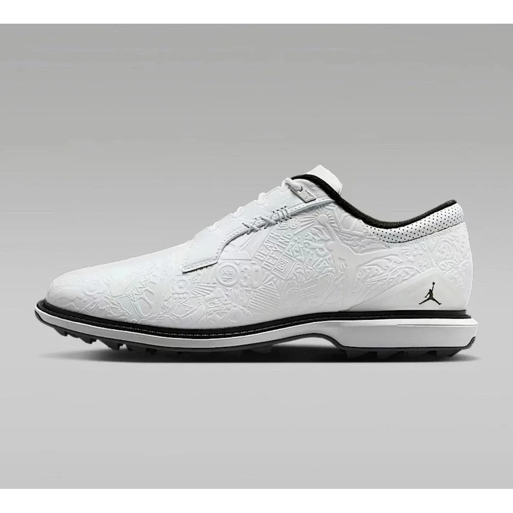 NEW Nike Air Jordan ADG 5 Mens‎ Size 9 Low White Black Golf FQ7874-102 RARE